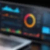 A sophisticated dashboard displaying data analytics
