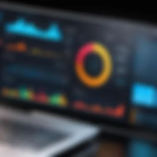 A sophisticated dashboard displaying data analytics