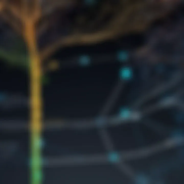 A visual representation of version control system showcasing branching and merging