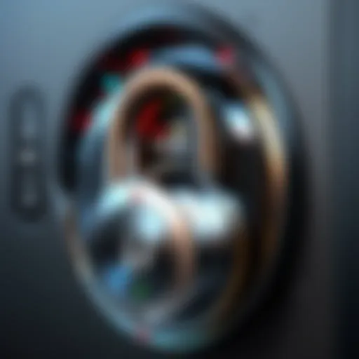 Illustration of digital lock symbolizing strong password protection