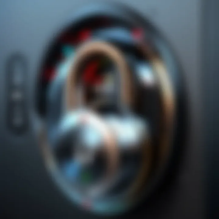 Illustration of digital lock symbolizing strong password protection
