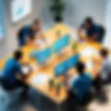 Amazon internship team collaborating on a project