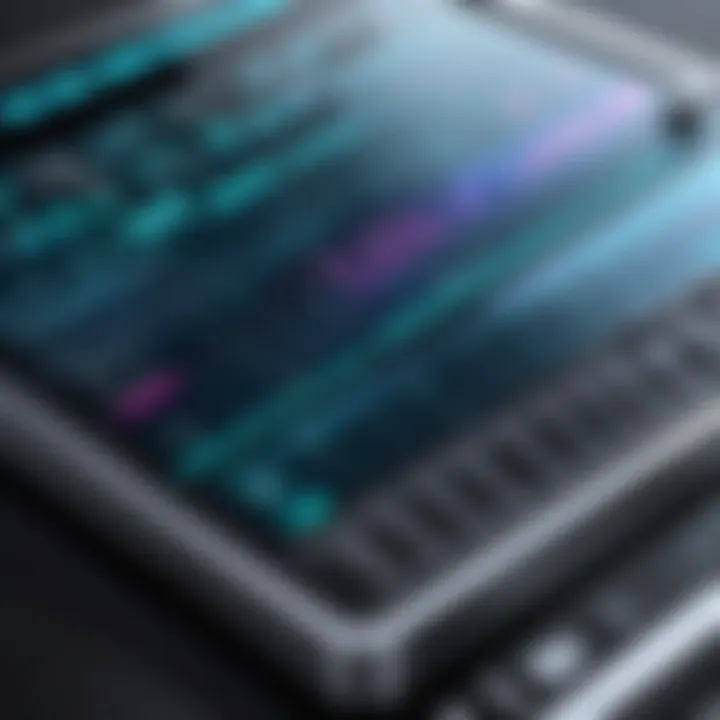 Aesthetic representation of a digital audio workstation interface on Android