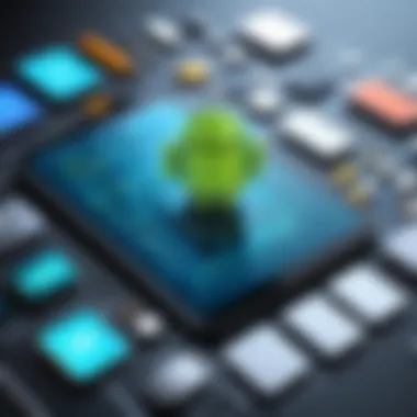 Tools for Android Development Illustration of collaborative development tools for Android