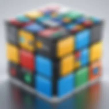 User interface of a popular Rubik's Cube solving app showcasing features