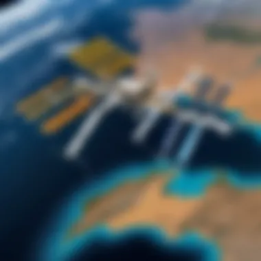 Tracking the ISS: Digital Trajectory Map A digital map showing the trajectory of the International Space Station