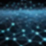 Illustration depicting a complex network of data connections