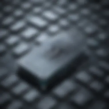 Illustration depicting advanced data encryption techniques