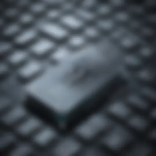 Illustration depicting advanced data encryption techniques
