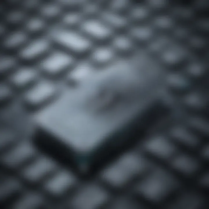 Illustration depicting advanced data encryption techniques
