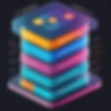 Full Stack Development Architecture A visual representation of full stack architecture showcasing front-end and back-end elements