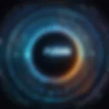 An abstract representation of coding languages merging with entertainment technology, symbolizing the fusion of computer science and infotainment.