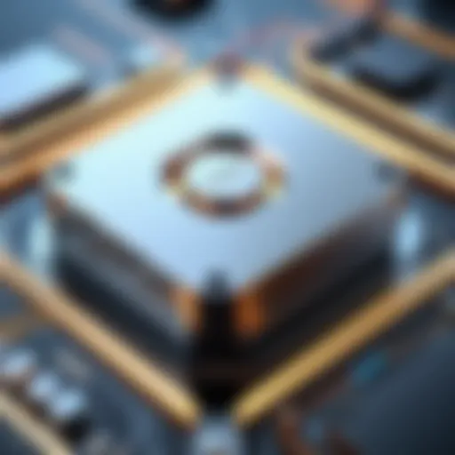 Close-up view of a micro electromagnet highlighting its design and components