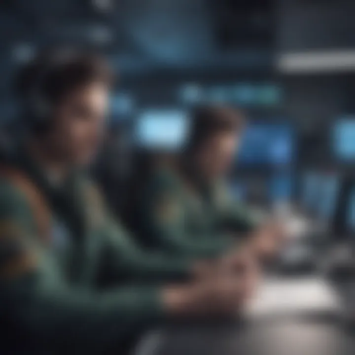 Pilot and crew members preparing for a multi-country flight