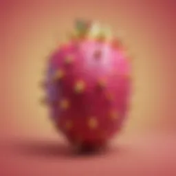 Exotic dragonfruit on a vibrant background