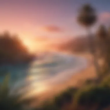Dynamic Culture of the West Coast Sunset over the iconic coastline of the West Coast