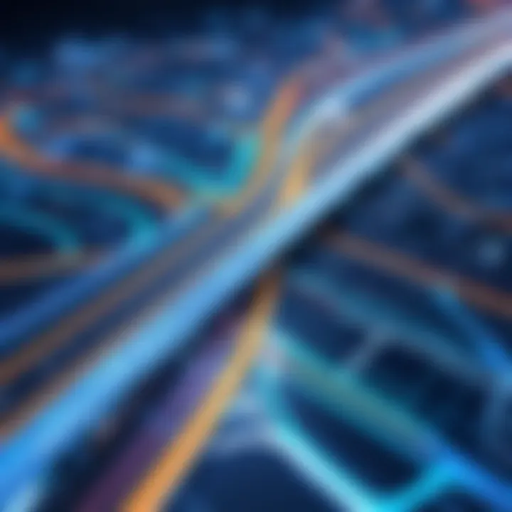 Transport routes and traffic flow represented through GIS mapping