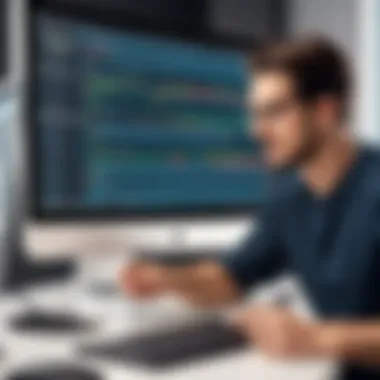 User Navigation in SQL Editor A user navigating through a SQL editor for database management.