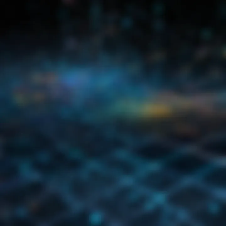 A complex scatter plot demonstrating data correlation