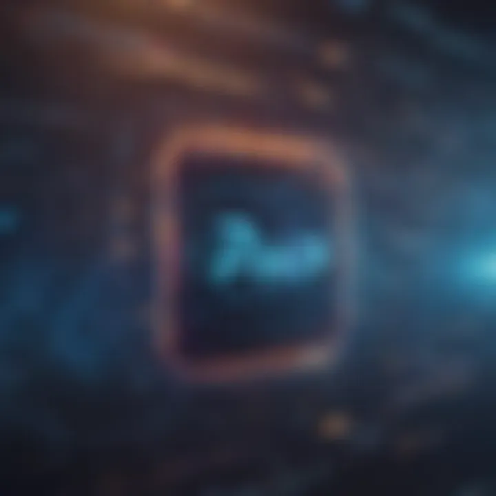Abstract visualization of PHP code structure in a futuristic design