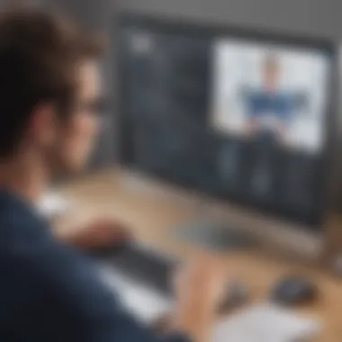 Navigating the Digital Realm: Embarking on Virtual Meetings with Zoom Illustration of virtual meetings using Zoom on a computer