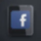 Illustration of Facebook app icon on a digital device