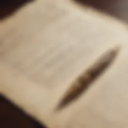 Illustration of a quill pen and parchment representing Federalist writings
