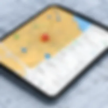 Mapping Applications and Their Uses A screenshot of a mapping application displaying coordinates and nearby locations.