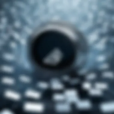 Abstract Visualization of Random Email Address Creation Conceptual representation of random email generation