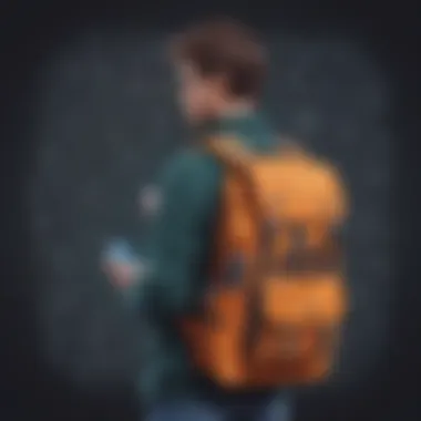 Empowering Student Developers with Tools Illustration depicting a student with a backpack full of tools and resources