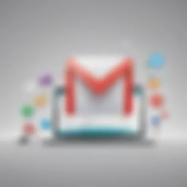 Illustration showcasing the convenience of organizing emails in Gmail