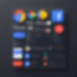 A visual representation comparing the user interfaces of Google Ads and Facebook Ads.