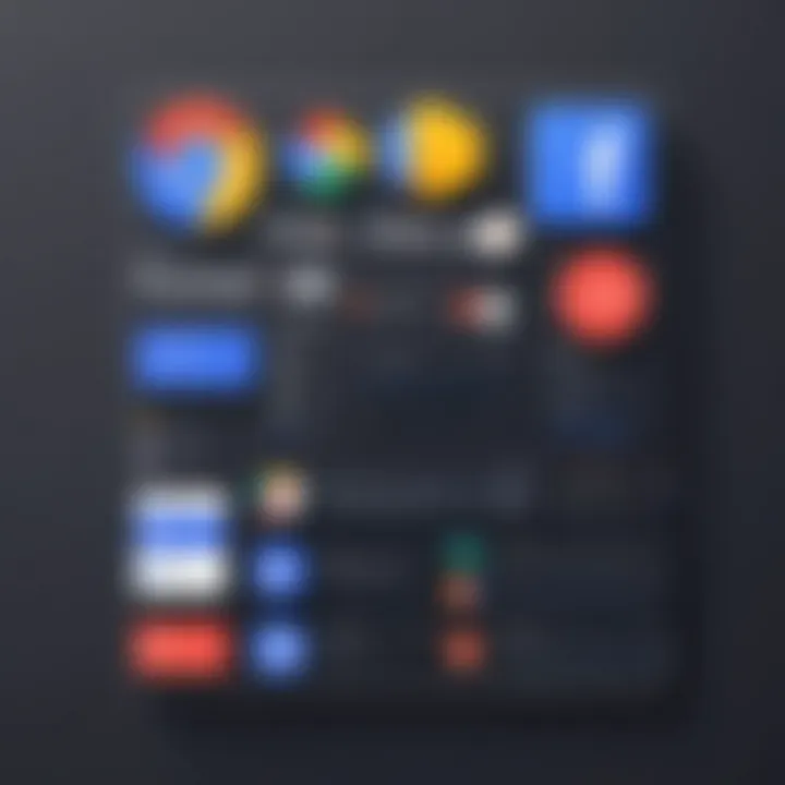 A visual representation comparing the user interfaces of Google Ads and Facebook Ads.