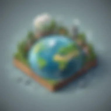 Impact on Climate Change Illustration demonstrating the relationship between greenhouse gases and climate change