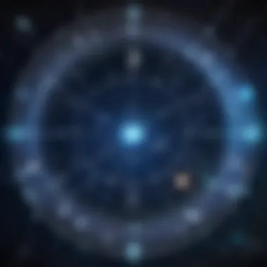 The Zodiac Constellations: Mapping the Stars Constellations representing the zodiac signs set against a night sky