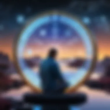 The Reflective Journey: Insights from Zodiac Interpretations An individual contemplating zodiac sign interpretations in a serene environment