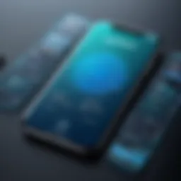 Visual representation of spyware detection on an iPhone