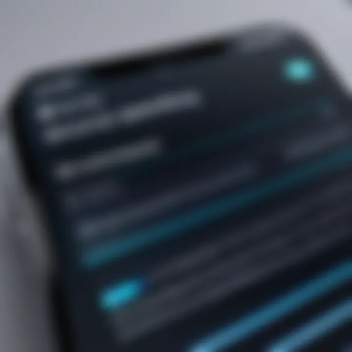 Illustration of security settings on an iPhone