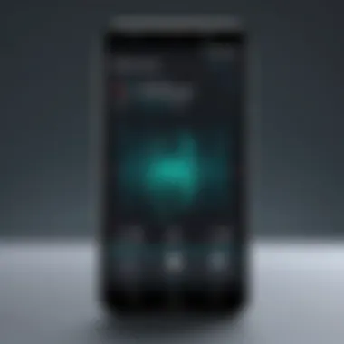 An Android device showcasing advanced features of a voice recording application.