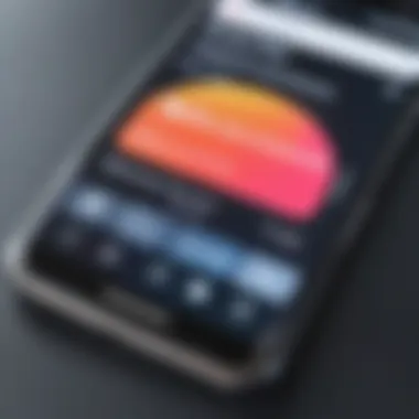 Voice Recording App Interface on Android A close-up view of a smartphone displaying a voice recording app interface.