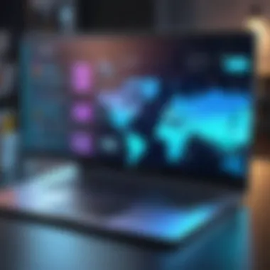 The World of Online Learning An open laptop displaying an online learning platform, symbolizing the accessibility of digital education.