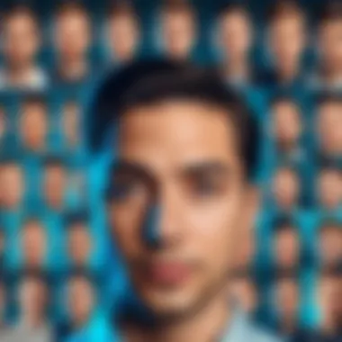 Societal Impact of Deepfakes A futuristic scene depicting the societal impact of deepfake images.