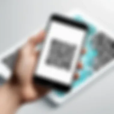 Smartphone Scanning QR Code An illustration showing a smartphone scanning a QR code.
