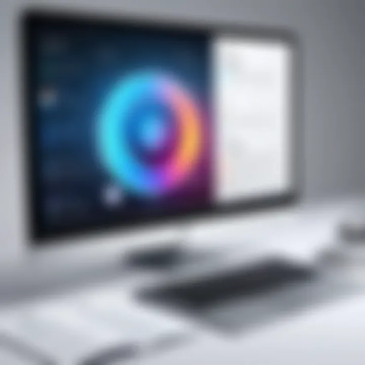Conceptual layout demonstrating creative content presentation