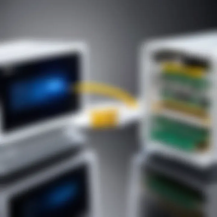 Illustration depicting the installation process of DSL and Fiber.