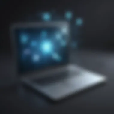 Internet Connection Transfer Illustration of laptop receiving internet from phone