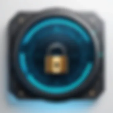 A digital lock representing advanced cybersecurity measures