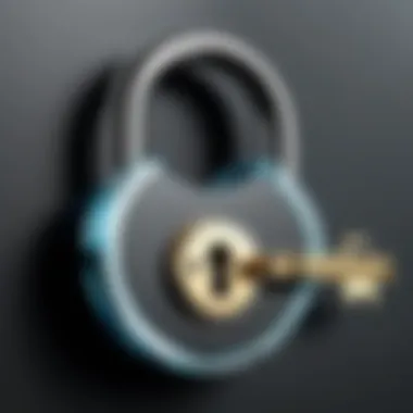 Representation of a Lock and Key Symbol Lock and key symbol