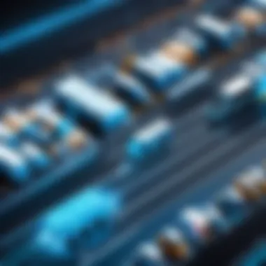 Futuristic Logistics Automation A futuristic depiction of automated logistics operations utilizing AI and robotics.