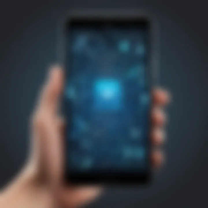 Visual showing the integration of machine learning in mobile applications